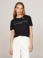 Tommy Hilfiger T-Shirt Logo WW0WW40276 Schwarz Regular Fit Female