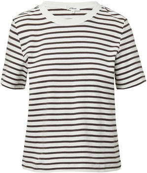 s.Oliver T-Shirt aus Interlockjersey braun creme 2166284 88G1