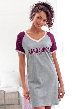 KangaROOS Bigshirt bordeaux grau-meliert