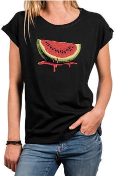 MAKAYA wassermelone motiv kurzarm oberteile