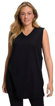 Ulla Popken Basic-v-top T-Shirts schwarz
