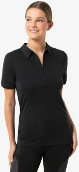 Super Natural Zip Polo T-Shirt schwarz