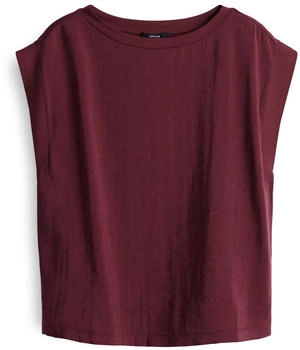 Opus Regular Boxy Shirt Silkisi rot