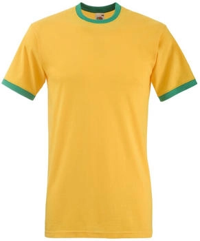 Fruit of the Loom ringer tee sunflower