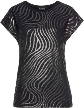 Laura Scott Rundhalsshirt Kurzarm schwarz