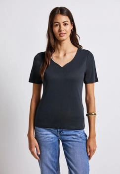 Street One T-Shirt Herzausschnitt deepwater blue