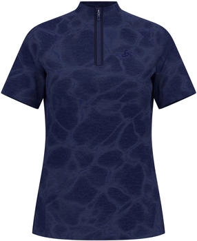 Odlo Ascent Chilltec Polo T-Shirt blau schwarz