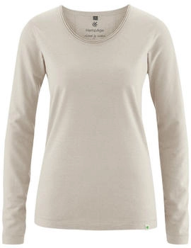 HemPage Langarm-Shirt Lene hanf bio-baumwolle Gobi
