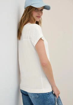 Cecil Shirt Burn-Out-Details weiß