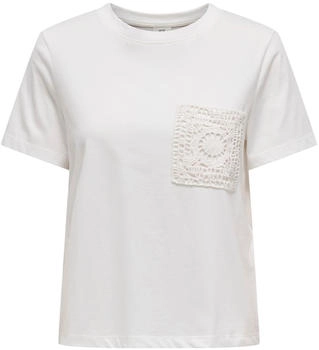 Jacqueline de Yong JDYSELMA S S CROCHET POCKET TOP cloud dancer