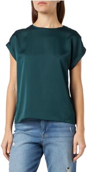 Vila Viellette S/s Satin Top/su - Noos (14059563) petrol
