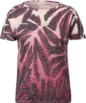Cecil T-Shirt pastellpink dunkelpink weinrot schwarz