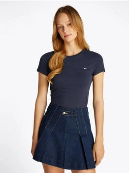 Tommy Hilfiger T-Shirt Kurzarm slim Rundhalsausschnitt blau navy