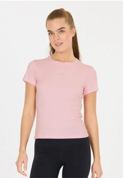 Athlecia Tinashe W Rib Short Sleeve Tee (EA251415) roseate spoonbill