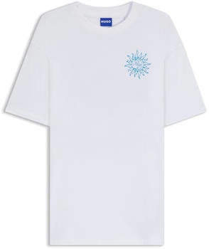 HUGO Oversized T-Shirt aus Baumwolle mit Logo-Artwork - Style Oversize_tee_B_5 50547957 Weiß