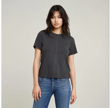G-Star Overdyed Front Seam Top Schwarz dark black garment dyed D24499-B059-B564