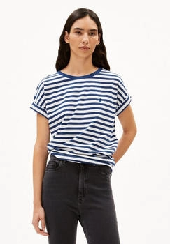 armedangels Idaara Stripes Loose Fit T-Shirt blau wei&szlig;