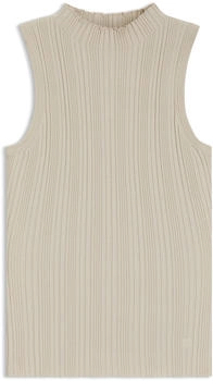 HUGO Top mit Stehkragen und unregelmäßigen Ripp-Details - Style Sarepilk 50542597 Hellbeige