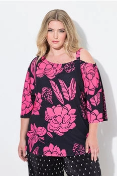 Mia Moda Shirt pink schwarz