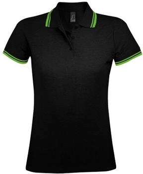 Sol's Polo Shirt Pasadena schwarz kalk