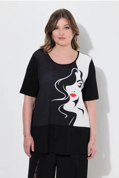 Mia Moda T-Shirt A-Linie vorne schwarz weiß