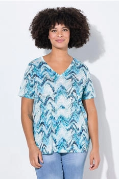 Angel of Style T-Shirt Wellenmuster Glitzersteinchen