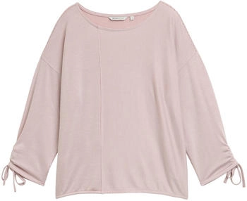 Tom Tailor Denim 4-Arm-Shirt feiner Rippoptik dusty rose wei&szlig;
