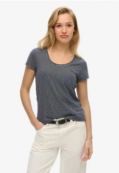 Superdry t-shirt marine weiß