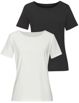 Lascana T-Shirt schwarz weiß