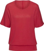 Vivance Kurzarmshirt "mit breitem Bund" aus weichem Viskose-Feinstrick