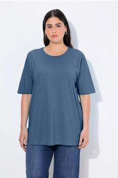 Ulla Popken Rundhals T-Shirt denimblau