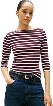 Tommy Hilfiger Shirt 'NEW CODY' bordeaux wei&szlig;