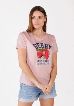 Key Largo T-Shirt WT BERRY round rose