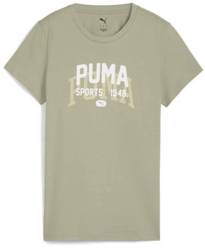 Puma Grafik Varsity T-Shirt lux army grün
