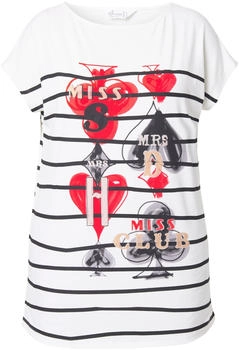 Mia Moda T-Shirt rot schwarz offwhite