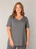 Base Level Curvy T-Shirt 'Alba' v-ausschnitt dunkelgrau
