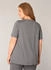 Base Level Curvy T-Shirt 'Alba' v-ausschnitt dunkelgrau