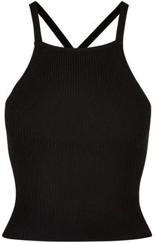 Urban Classics Rib Knit Crossed Back Top schwarz