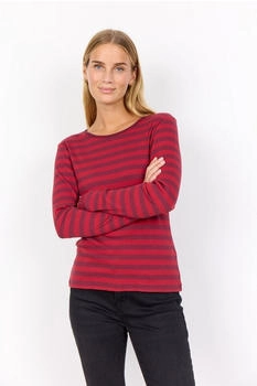 Soyaconcept Langarmshirt SC-IRIDI rot schwarz