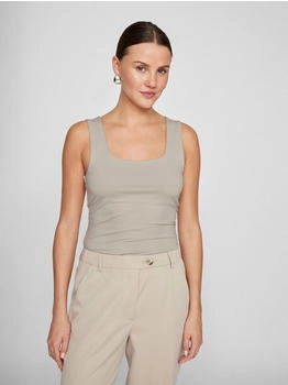 Vila Vikenza U-Neck S L Tank Top silbergrau
