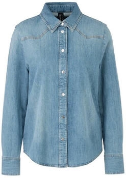 someday. Kirsty Regular Button Up Jerseyshirt materialmix schwarz black