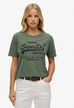 Superdry EMBELLISHED VL RELAXED TEE Thyme green