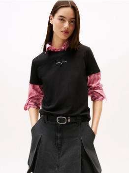 Tommy Hilfiger TJW REG LINEAR SS TEE Kurzarmshirt schwarz