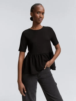 Tom Tailor Denim Damen T-Shirt 1047861 deep schwarz