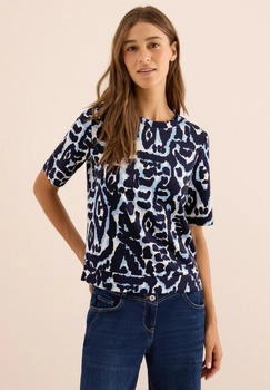 Cecil T-Shirt All-Over Print dunkelblau