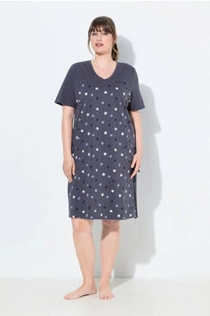 Ulla Popken Bigshirt Flower Rain dunkelgrau
