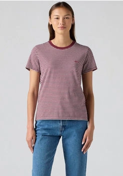 Levi's The perfect Tee Levi's-T-Shirt kleiner Logo-Stickerei collegiate burgundy