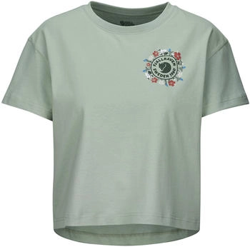 Fj&auml;llr&auml;ven Fj&auml;llblomster Logo T-Shirt Damen Misty Green (F14600213)