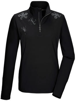 Killtec Powerstretchshirt Midlayer Stehkragen und Reißverschluss KSW WMN LS SHRT schwarz