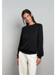 Seidel Langarmshirt Puffärmel schwarz